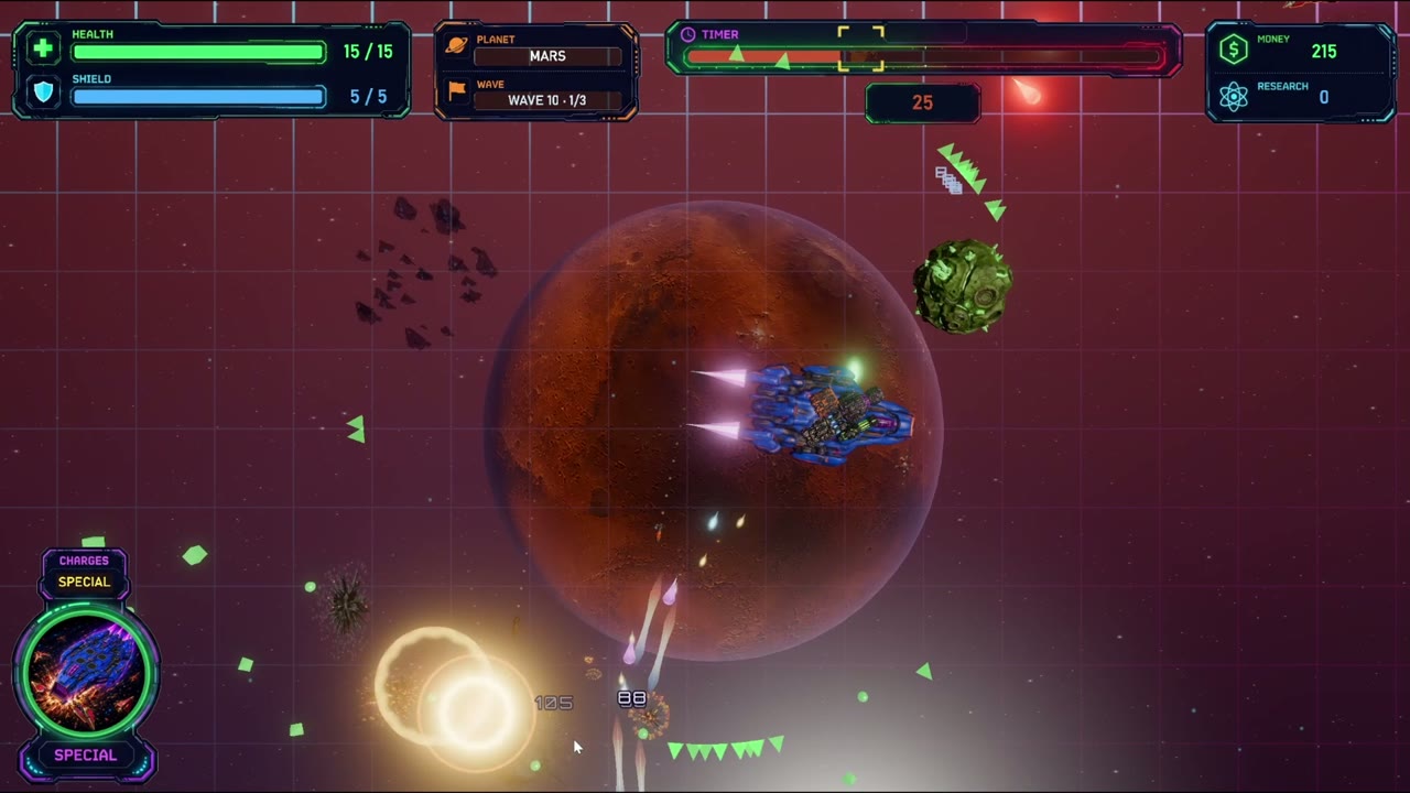 Special ability tearing through an enemy horde